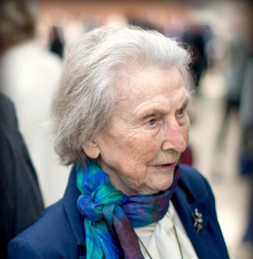 Dame Margaret Turner Warwick at the opening of new buildings at LMH, 2017