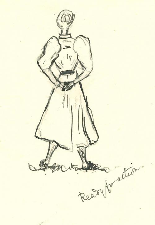 Eglantyne Jebb's drawing, called Ready for Action	