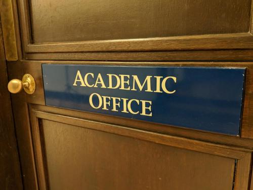 Academic Office sign