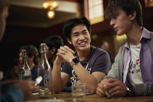 LMH student in dining hall