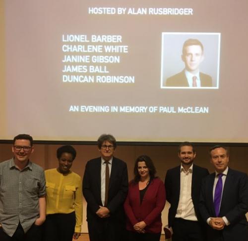 Event panel in memory of Paul McClean