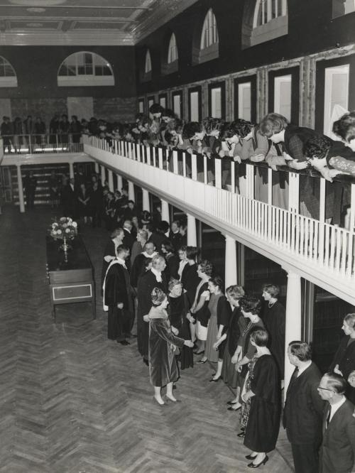 The Queen opens LMH Library c.1960