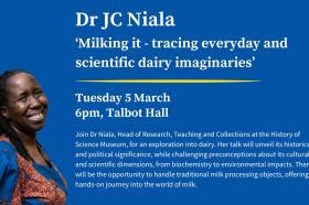 Photo of Dr JC Niala advertising an event
