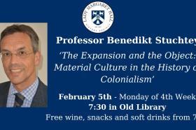 Photo of Dr Benedikt Stuchtey advertising a talk he was holding at LMH