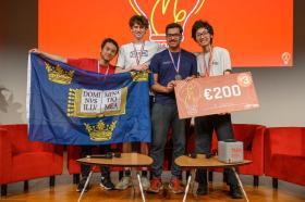 The Plancks team with a third place cheque prize