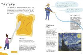 A two page spread from the science of art book