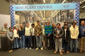 A group photo at the mini factory