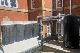 Air source Heat Pump outside the Talbot building