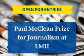 Graphic advertising the Paul McClean Prize 2025