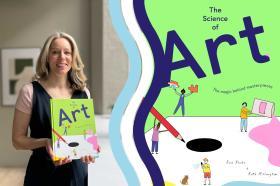 Ruth Millington, next to a graphic showing the front cover of the science of art