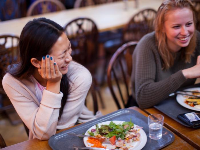 LMH students in dining hall