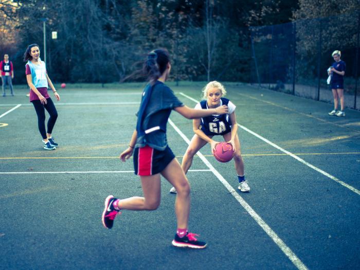 Playing netball at LMH