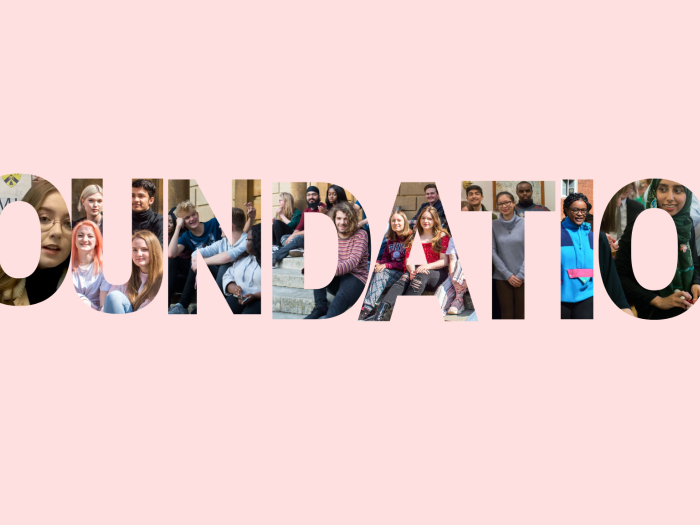 Foundation Year pink letters big