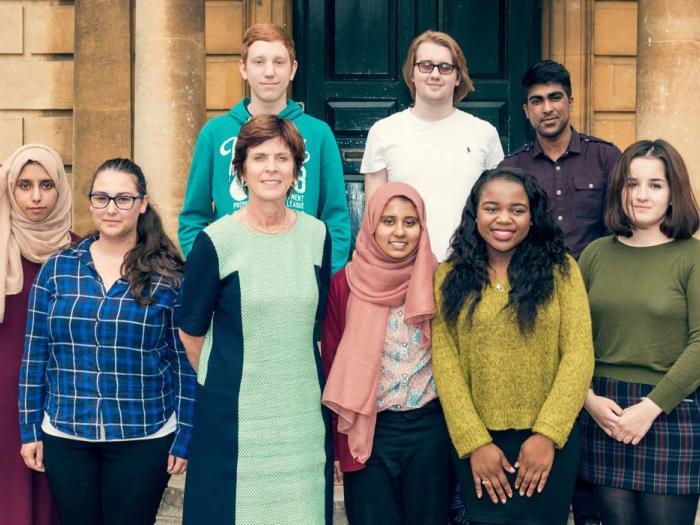 LMH Foundation Year cohort with Vice-Chancellor (Photo credit: Ali Pearson)