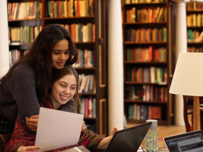 Students in LMH library (photo credit: Munirah Patel)