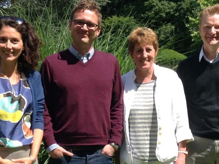 LMH Fellows and Tutors Alexandra Braun, José Goicoechea, Helen Barr and Philip Biggin