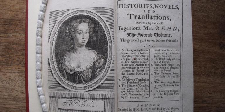 Aphra Behn’s ‘Histories, novels, and translations’ (1700), LMH library