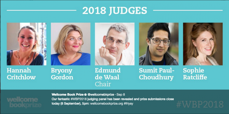 The selection panel for the Wellcome Book Prize 2018