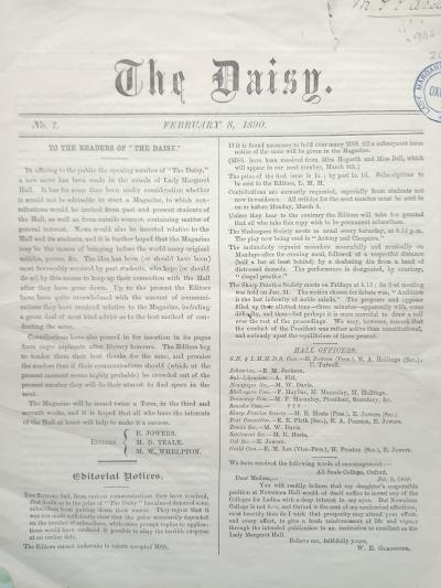 Cover page of the Daisy