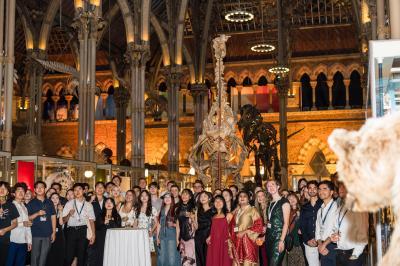 A gathering of LMH Summer Students at the Natural History Museum