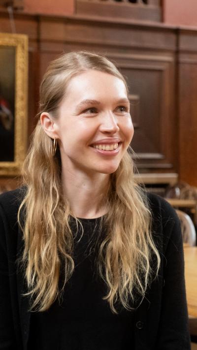 Sophia Andresen portrait photograph in the hall