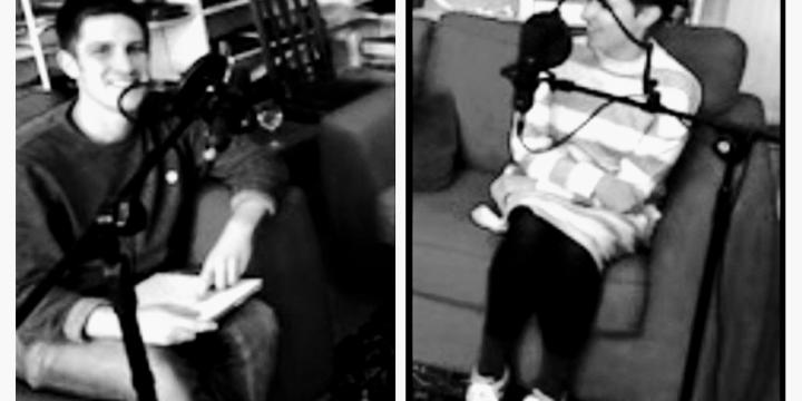 Harry and Niamh podcast black and white