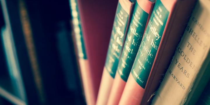 Books in LMH library, Oxford