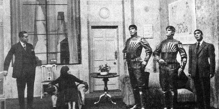 The word "robot" itself was coined by Karel ÄŒapek in his 1921 play R.U.R., the title standing for "Rossum's Universal Robots"