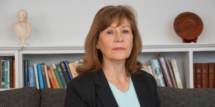 Professor Christine Gerrard in the Principal's Office