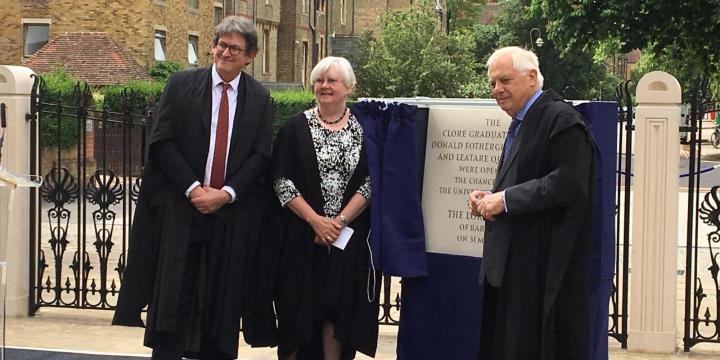 The Chancellor of Oxford University opens the new buildings, accompanied by the current Principal Alan Rusbridger and former Principal Dame Frances Lannon
