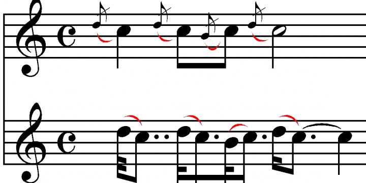 Classic acciaccatura (public domain)